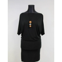 Sukienka Annie z podwójnym dołem - rękaw 3/4 kimono